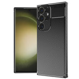 Husa pentru Samsung Galaxy S23 Ultra, Techsuit CarbonFiber, negru