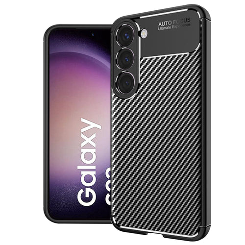 Husa pentru Samsung Galaxy S23, Techsuit CarbonFiber, negru