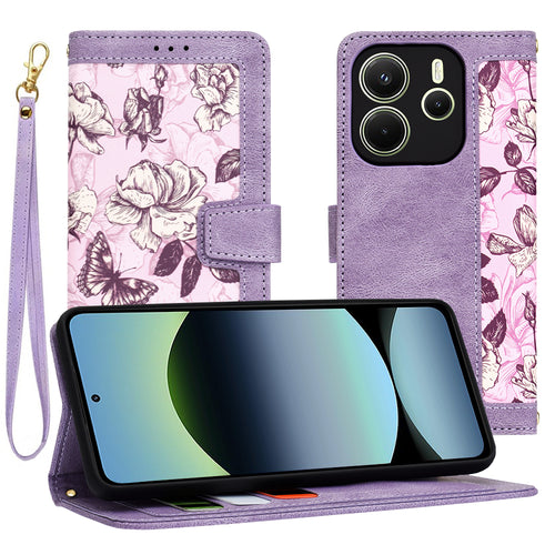Husa pentru Xiaomi Redmi Note 14 4G (Regional), Techsuit FlipCraft, mov