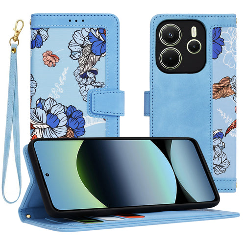 Husa pentru Xiaomi Redmi Note 14 4G (Regional), Techsuit FlipCraft, bleu