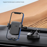 Suport auto UGREEN Gravity Suport telefon LP200 (60990B), pentru Bord, Suction Cup, Telescopic Arm, 360°, pentru 4.7, negru