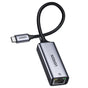 Adaptor UGREEN Ethernet Adapter CM199 (50737), USB-C to RJ45 LAN Port, Plug & Play, LED, 1000Mbps, 1Gb/s, Gri