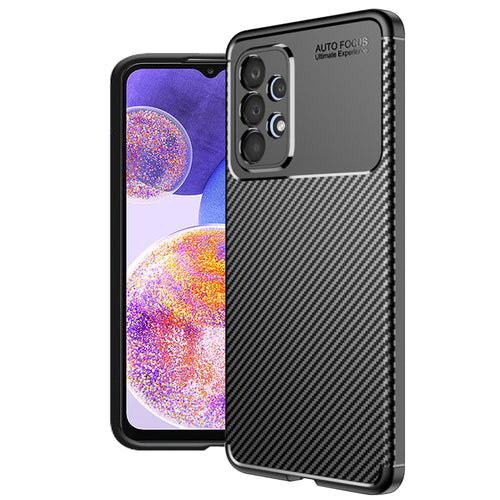 Husa pentru Samsung Galaxy A23, Techsuit CarbonFiber, negru