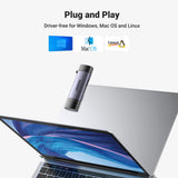 Adaptor UGREEN, Card Reader Cm185 50706 OTG USB-C to SD TF Card Plug Play 5gb S 2tb Koff A3d2de, Gri