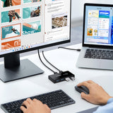 Hub USB UGREEN Docking station Sharing Switch Box US216 (30768), 4x USB-A, 2x USB Cable, Plug & Play, LED, 5Gb/s, 1.5m, negru