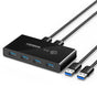 Hub USB UGREEN Docking station Sharing Switch Box US216 (30768), 4x USB-A, 2x USB Cable, Plug & Play, LED, 5Gb/s, 1.5m, negru
