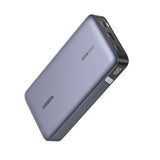 Baterie externa UGREEN PB205 (90597A), Incarcare rapida, Afisaj digital, 25000mAh, USB, 2x Type-C, PD3.0, 145W, 5V/3A, gri