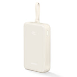 Baterie externa UGREEN PB505 (35340), Incarcare rapida, 20000mAh, USB, USB-C, Integrat Type-C Cable, 22.5W, 5V/3A, bej