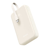 Baterie externa UGREEN PB505 (35340), Incarcare rapida, 20000mAh, USB, USB-C, Integrat Type-C Cable, 22.5W, 5V/3A, bej