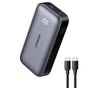 Baterie externa UGREEN PB502 (25185), Incarcare rapida, cu Afisaj digital, 10000mAh, USB, Type-C, 30W, 5V/3A, gri