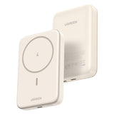 Baterie externa UGREEN Wireless PB561 (25208), MagSafe, Incarcare rapida, 10000mAh, Type-C, PD20W, 5V/3A, bej