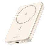 Baterie externa UGREEN PB560 (25207), Incarcare rapida, Wireless, Magnetic, 5000mAh, USB-C, 15W, 5V/3A, cu Type-C Cablu, bej