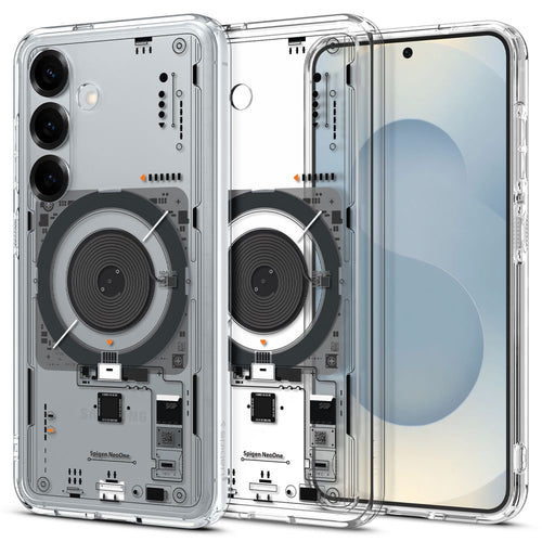 Husa pentru Samsung Galaxy S25, Spigen Ultra Hybrid MagSafe (ACS09470), negru/transparenta