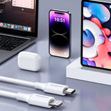 Cablu UGREEN de date US171 (10493), pentru iPhone, iPad, Incarcare rapida, USB-C to Lightning, 3A, 480Mbps, MFI Certified, 1m, alb