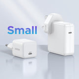 Incarcator retea UGREEN X512 (55554), USB-C, GaN, Incarcare rapida, 20W, PD3.0, QC4, 3A, alb
