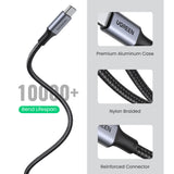 Cablu UGREEN de date US316 (70427), USB-C to Type-C, Incarcare rapida, PD100W, 5A, 480Mbps, 1m, negru