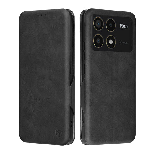 Husa pentru Xiaomi POCO F6 Pro, Techsuit Safe Wallet Plus, negru