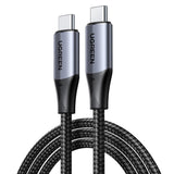 Cablu UGREEN de date US355 (80150), Type-C, Incarcare rapida, 100W, 5A, 4K, 10Gbps, Smart Chip, Audio-Video, Nylon, 1m, negru