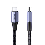 Cablu UGREEN de date US355 (80150), Type-C, Incarcare rapida, 100W, 5A, 4K, 10Gbps, Smart Chip, Audio-Video, Nylon, 1m, negru