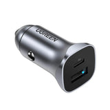 Incarcator auto UGREEN CD130 (40858), Incarcare rapida, Type-C, USB, 30W, 5V/3A, PD3.0, negru