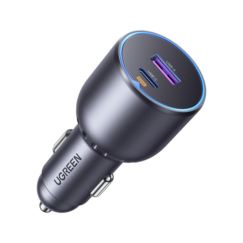 Incarcator auto UGREEN EC701 (35023), Incarcare rapida, Type-C, USB, 63W, 3A, PD3.0, QC 3.0, negru