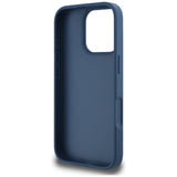 Husa pentru iPhone 16 Pro, Guess Hardcase 4G Grained Roses Big Logo (GUHCP16LPGROP4MB), albastru
