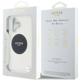 Husa pentru iPhone 16, Guess IML Metal Colored Circle MagSafe (GUHMP16SHTDRCEDK), negru