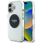 Husa pentru iPhone 16, Guess IML Metal Colored Circle MagSafe (GUHMP16SHTDRCEDK), negru