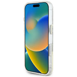 Husa pentru iPhone 16, Guess IML Metal Colored Circle MagSafe (GUHMP16SHTDRCEDG), gri