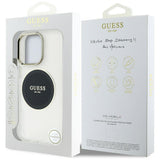 Husa pentru iPhone 16 Pro, Guess IML Metal Colored Circle MagSafe (GUHMP16LHTDRCEDK), negru