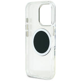 Husa pentru iPhone 16 Pro Max, Guess IML Metal Colored Circle MagSafe (GUHMP16XHTDRCEDK), negru