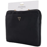 Geanta laptop Guess Husa Laptop Grained Logo triunghi (GUCS14ZPGTSPSK), pentru Laptop, Tablet 14, Zipper, Pocket, Eco-Piele, negru