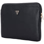 Geanta laptop Guess Husa Laptop Grained Logo triunghi (GUCS14ZPGTSPSK), pentru Laptop, Tablet 14, Zipper, Pocket, Eco-Piele, negru