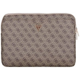 Geanta laptop Guess Husa Laptop 4G Logo triunghi (GUCS14ZP4DPTW), pentru Laptop, Tablet 14, cu Zipper, Pocket, Eco-Piele, maro