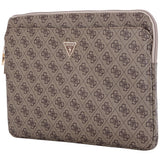 Geanta laptop Guess Husa Laptop 4G Logo triunghi (GUCS14ZP4DPTW), pentru Laptop, Tablet 14, cu Zipper, Pocket, Eco-Piele, maro