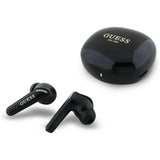 Casti wireless Guess Flat Classic Logo Electroplated (GUTWST7FCEEK), Bluetooth 5.4, TWS, Microphone, 300mAh, negru