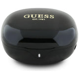 Casti wireless Guess Flat Classic Logo Electroplated (GUTWST7FCEEK), Bluetooth 5.4, TWS, Microphone, 300mAh, negru