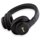 Casti wireless Guess 4G Tone on Tone Script Logo (GUBH604FEMK), Bluetooth 5.3, USB-C, Over-ear, 300mAh, negru