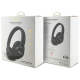 Casti wireless Guess 4G Tone on Tone Script Logo (GUBH604FEMK), Bluetooth 5.3, USB-C, Over-ear, 300mAh, negru