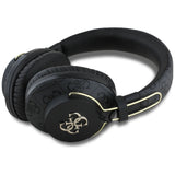 Casti wireless Guess 4G Metal Logo (GUBHS72P4FC4MK), Bluetooth 5.3, ENC, USB-C, Eco-Leather, On-ear, 300mAh, negru