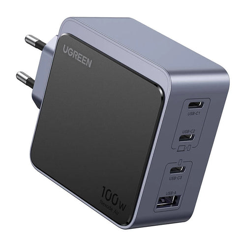 Incarcator retea UGREEN Nexode S X565 (35043), USB, 3x Type-C, Incarcare rapida, GaN, 100W, 3A, PD3.0, QC4.0+, gri
