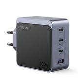 Incarcator retea UGREEN Nexode S X565 (35043), USB, 3x Type-C, Incarcare rapida, GaN, 100W, 3A, PD3.0, QC4.0+, gri