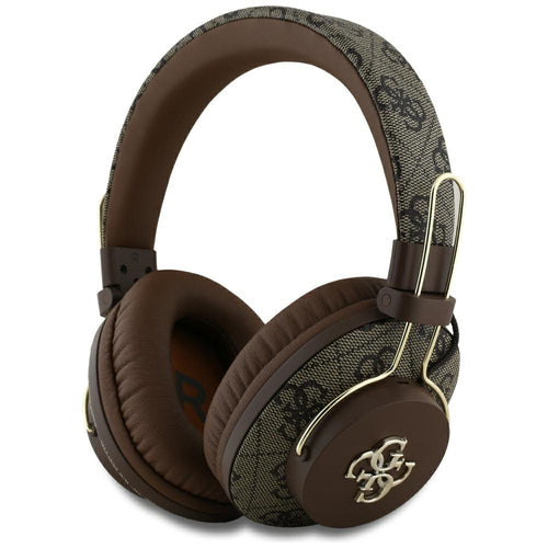 Casti wireless Guess 4G Metal Logo (GUBHS72P4FC4MW), Bluetooth 5.3, ENC, USB-C, Eco-Leather, On-ear, 300mAh, maro