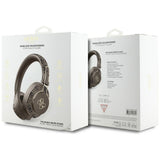 Casti wireless Guess 4G Metal Logo (GUBHS72P4FC4MW), Bluetooth 5.3, ENC, USB-C, Eco-Leather, On-ear, 300mAh, maro