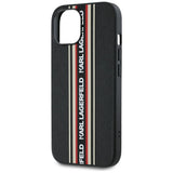 Husa pentru iPhone 15, Karl Lagerfeld Saffiano Athleisure Stripes Cord (KLHCP15SPAMSCNSR), rosu