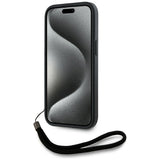 Husa pentru iPhone 15, Karl Lagerfeld Saffiano Athleisure Stripes Cord (KLHCP15SPAMSCNSR), rosu