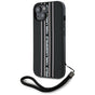 Husa pentru iPhone 15, Karl Lagerfeld Saffiano Athleisure Stripes Cord (KLHCP15SPAMSCNSP), verde