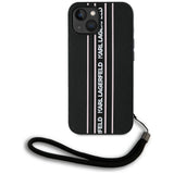 Husa pentru iPhone 15, Karl Lagerfeld Saffiano Athleisure Stripes Cord (KLHCP15SPAMSCNSP), verde