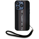 Husa pentru iPhone 15 Pro, Karl Lagerfeld Saffiano Athleisure Stripes Cord (KLHCP15LPAMSCNSP), verde