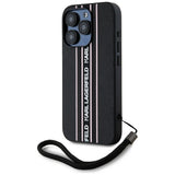 Husa pentru iPhone 15 Pro Max, Karl Lagerfeld Saffiano Athleisure Stripes Cord (KLHCP15XPAMSCNSP), verde